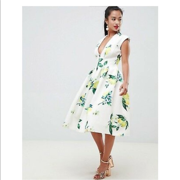 asos lemon dress